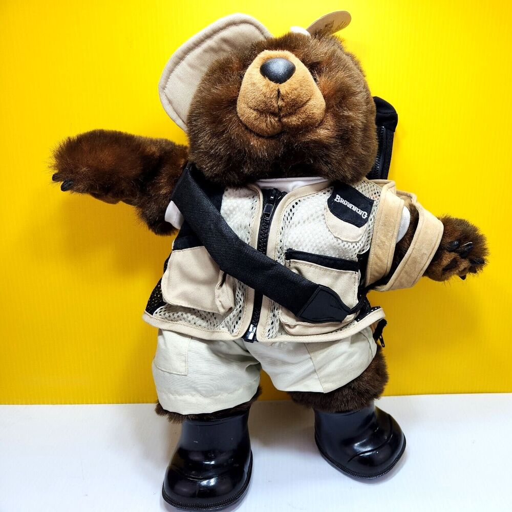 Vintage Browning Great Outdoors Collectible Teddy Bears Double Barrel Bob Plush